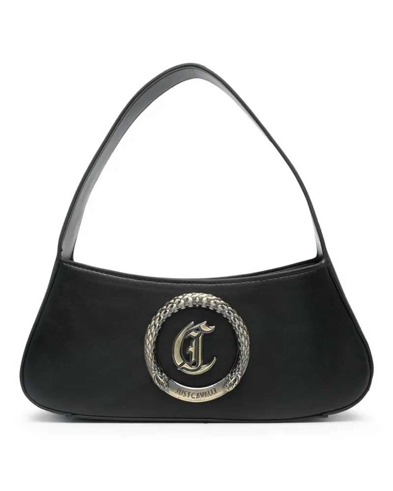 Just Cavalli Shopper mit Logo-Schild Schwarz