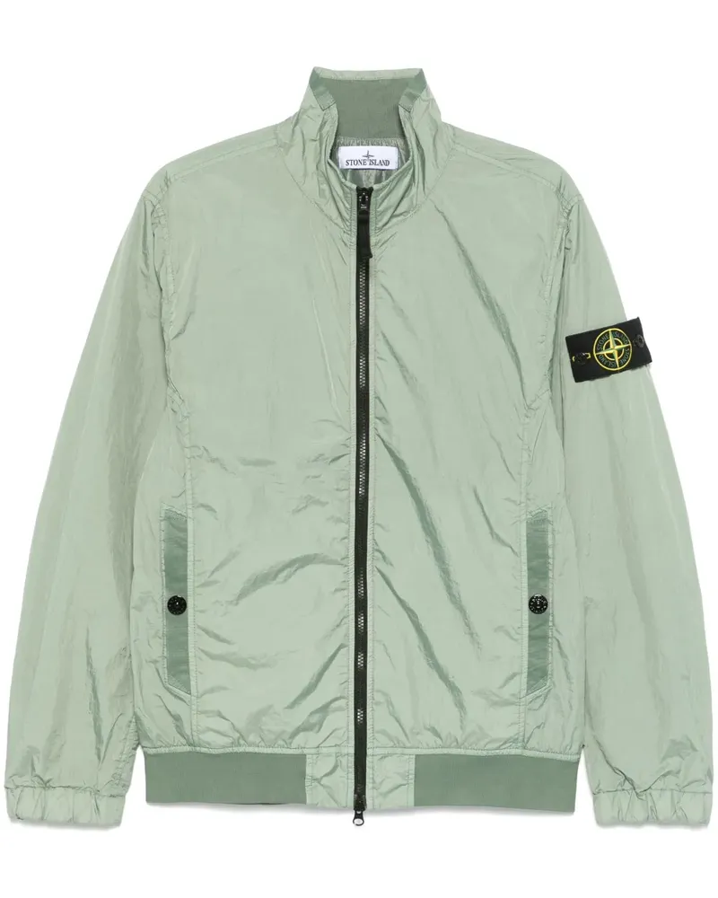 Stone Island Jacke mit Kompass-Patch - Grün Grün