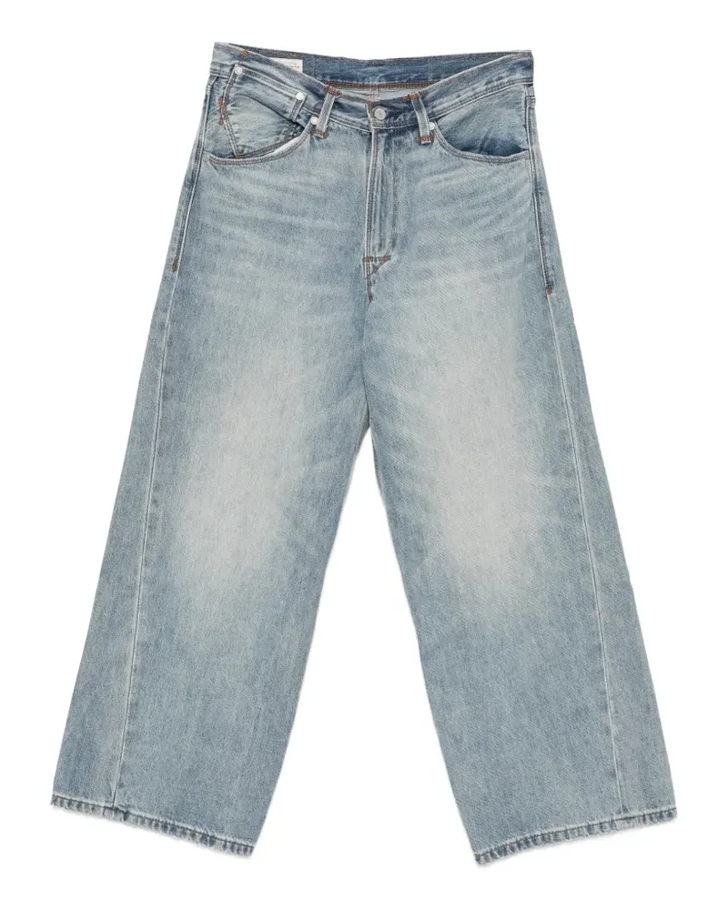 Levi's Ausgeblichene Wide-Leg-Jeans - Blau Blau