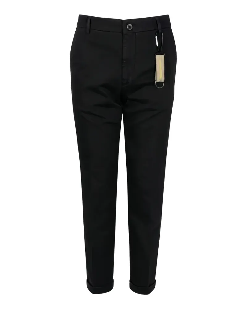 Manuel Ritz pressed-crease turned-up trousers - Schwarz Schwarz