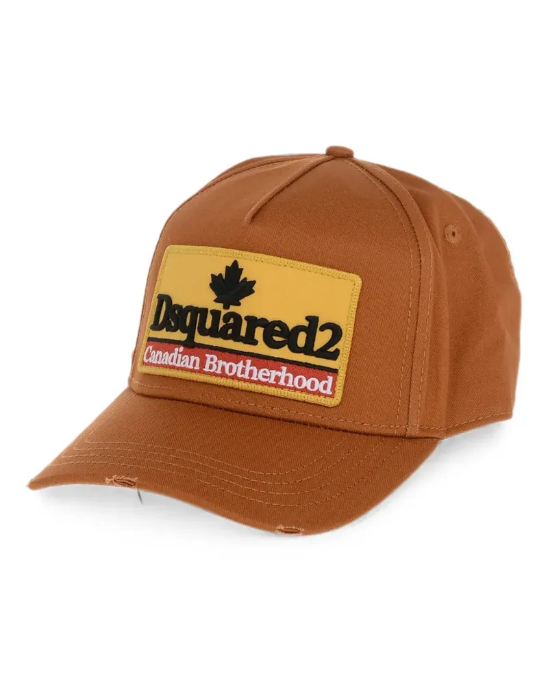 Dsquared2 embroidered-patch distressed baseball cap - Braun Braun
