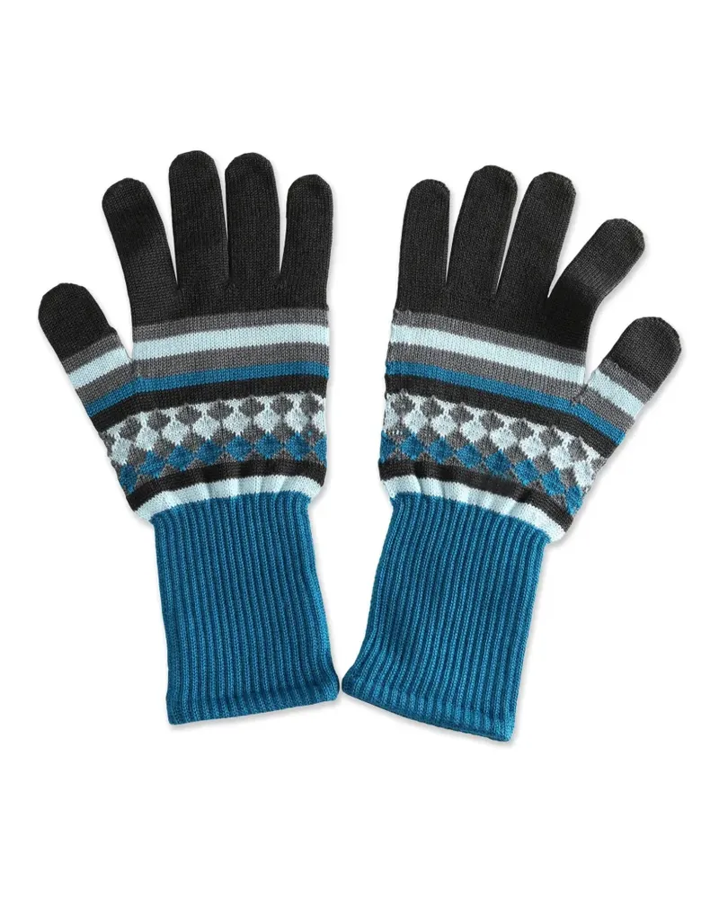 Asics Aquifolia Handschuhe mit Streifendetail - Schwarz Schwarz