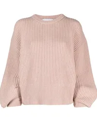 NUDE Gerippter Strickpullover Rosa