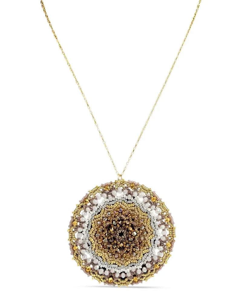 Madison Mandala Dreamer bead-embellished necklace - Gold Gold