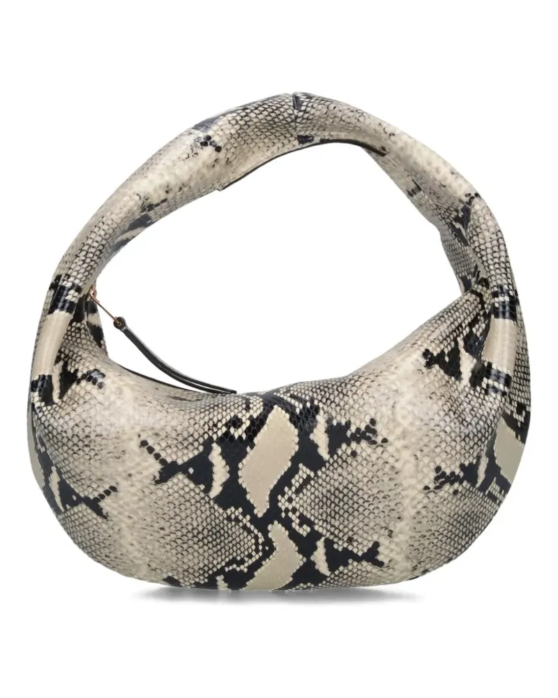 KHAITE medium Olivia snakeskin-pattern shoulder bag - Nude Nude
