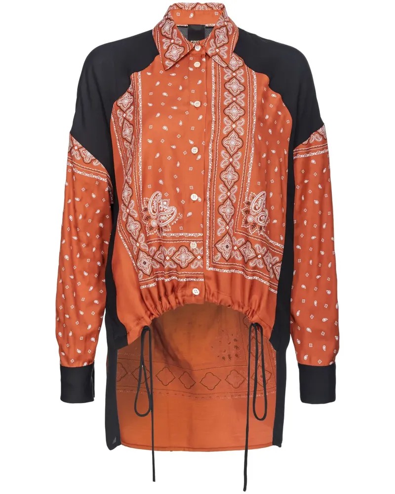 Pinko Hemd mit Paisley-Print - Orange Orange