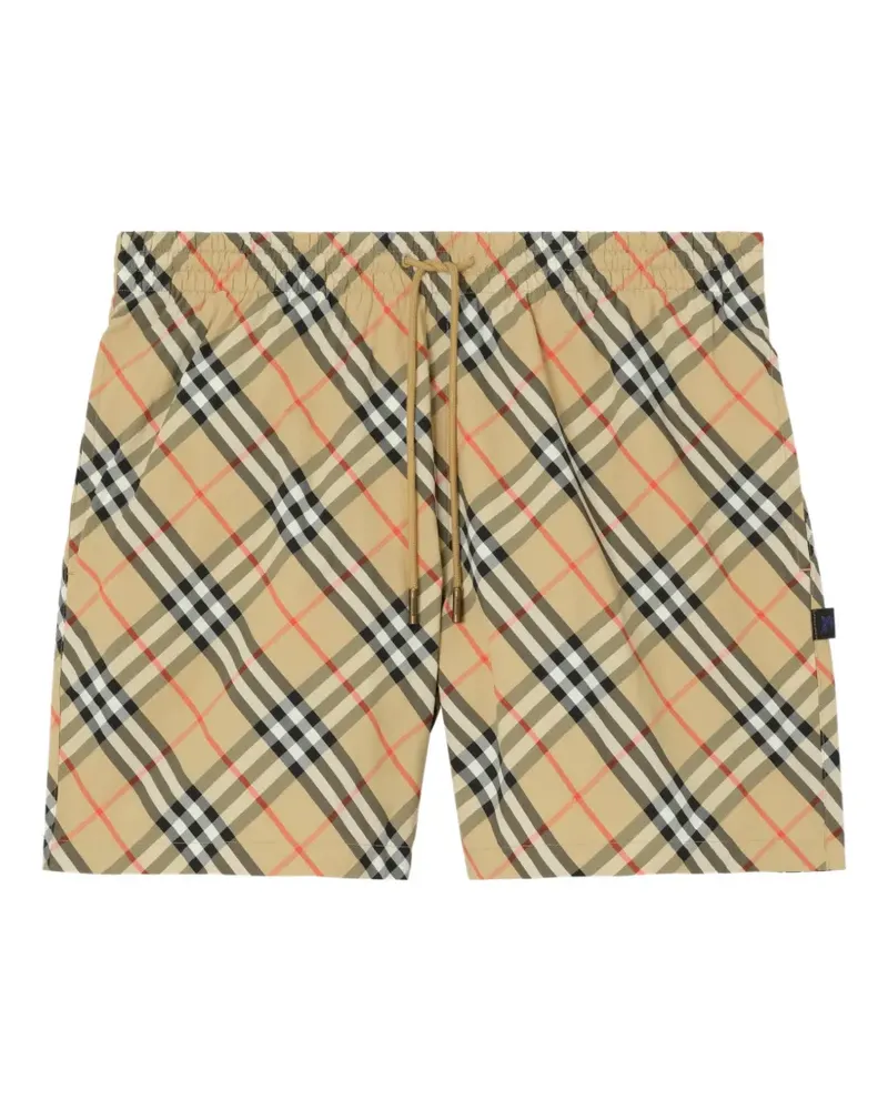 Burberry Karierte Badeshorts - Nude Nude