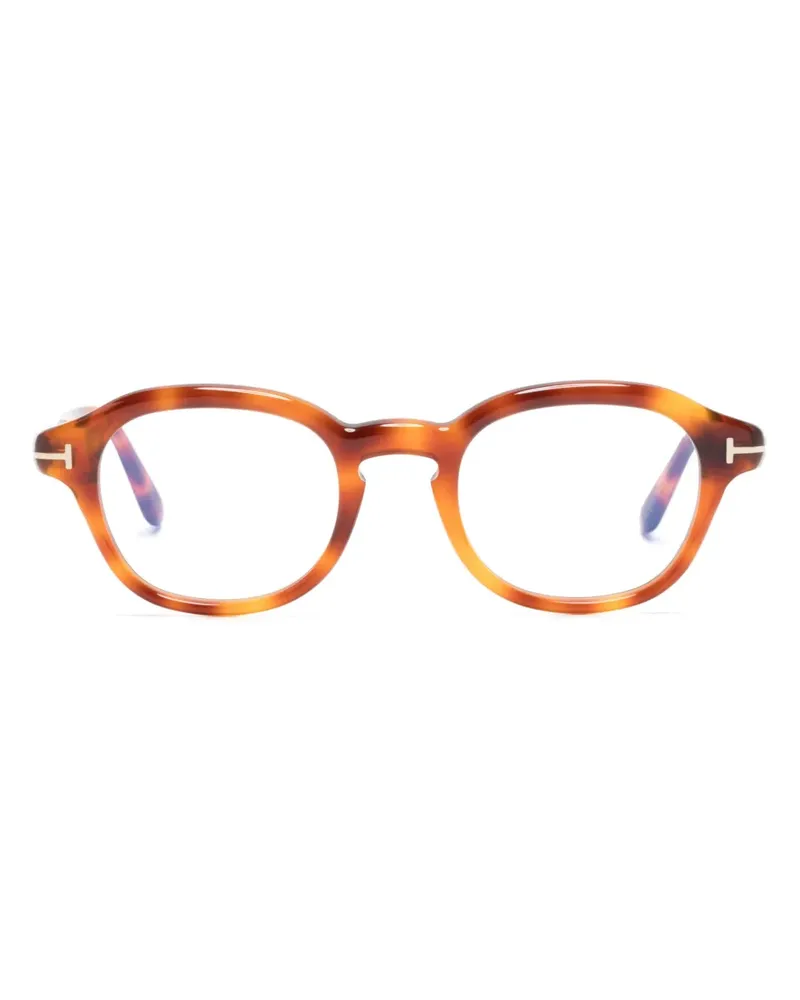 Tom Ford Ovale Brille in Schildpattoptik - Braun Braun