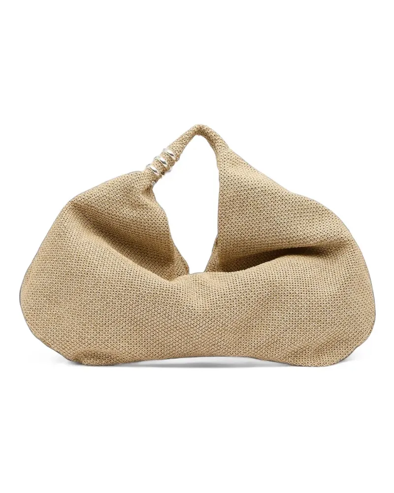 Christopher Esber Deia Tote Bag mit Raffiabast-Effekt - Nude Nude