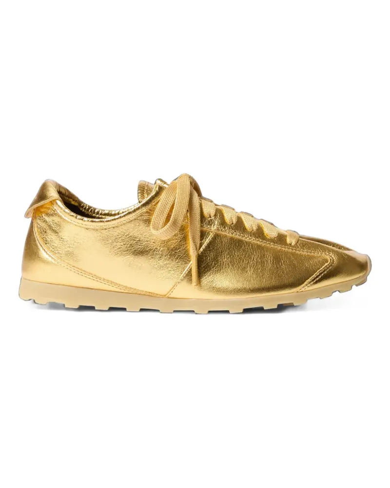 Jacquemus The Tennis Soft Sneakers aus Metallic-Leder - Gold Gold