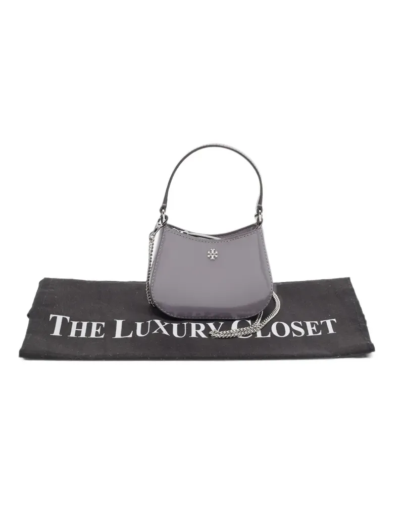 Tory Burch Emerson patent leather tote bag - Grau Grau