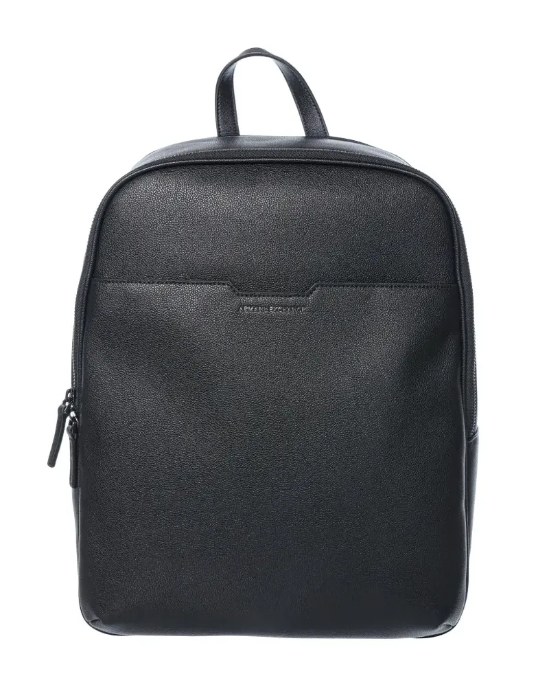 Armani Exchange logo-embossed backpack - Schwarz Schwarz