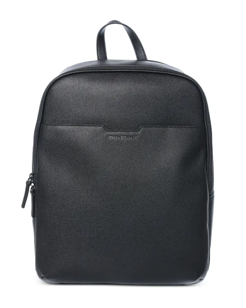 Armani Exchange logo-embossed backpack - Schwarz Schwarz