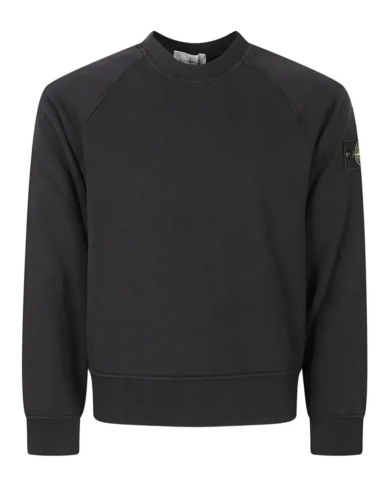 Stone Island 6100008 organic-cotton fleece sweatshirt - Schwarz Schwarz
