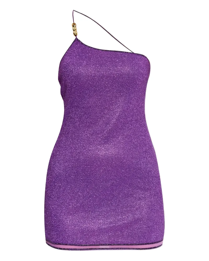 Oséree Asymmetrisches Lumière Minikleid - Violett Violett