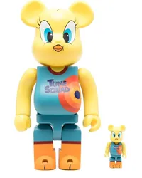 Medicom Toy x Space Jam Tweety BE@RBRICK 100% und 400% Figuren-Set Gelb