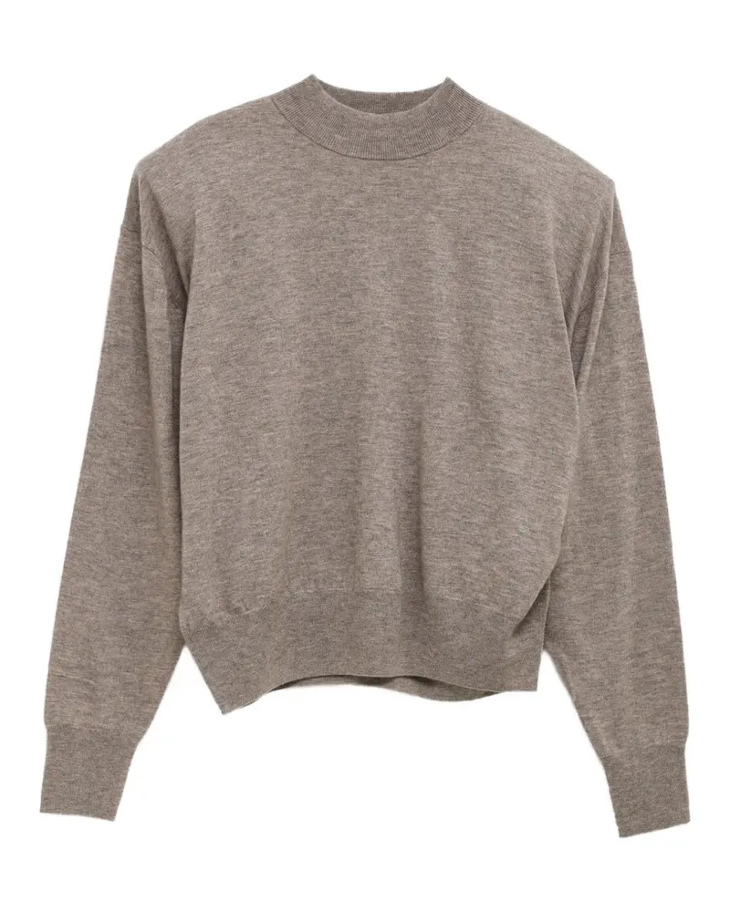FRANKIE Shop Wattierter Pullover mit Stehkragen - Nude Nude