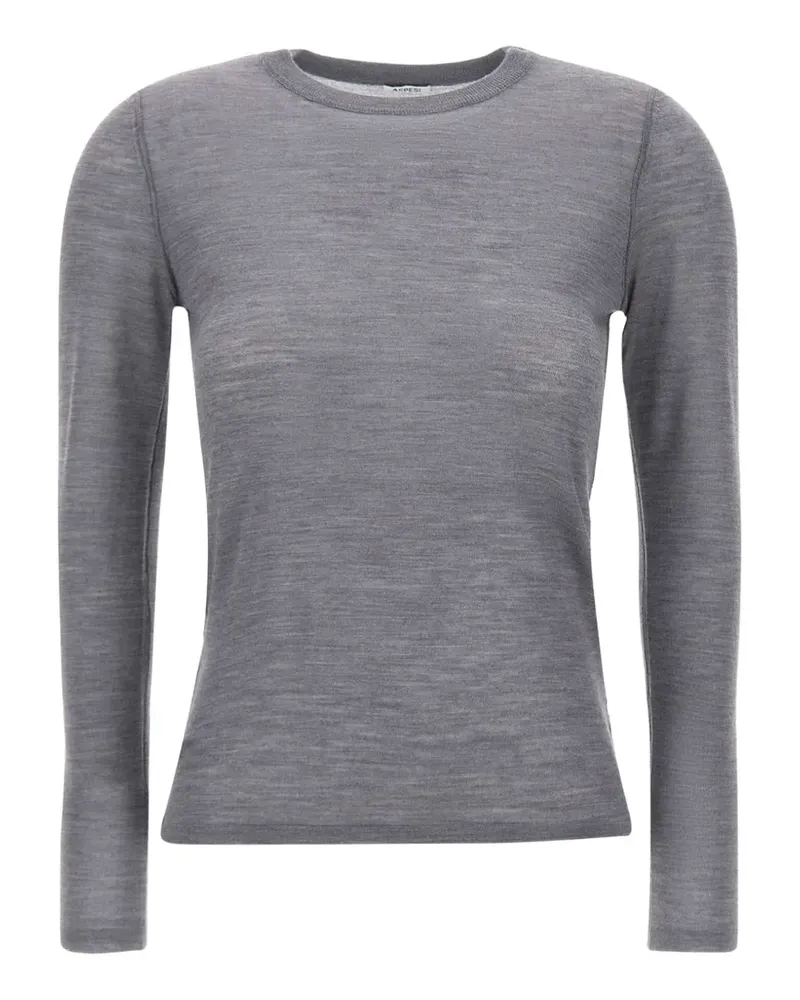 ASPESI Pullover mit rundem Ausschnitt - Grau Grau