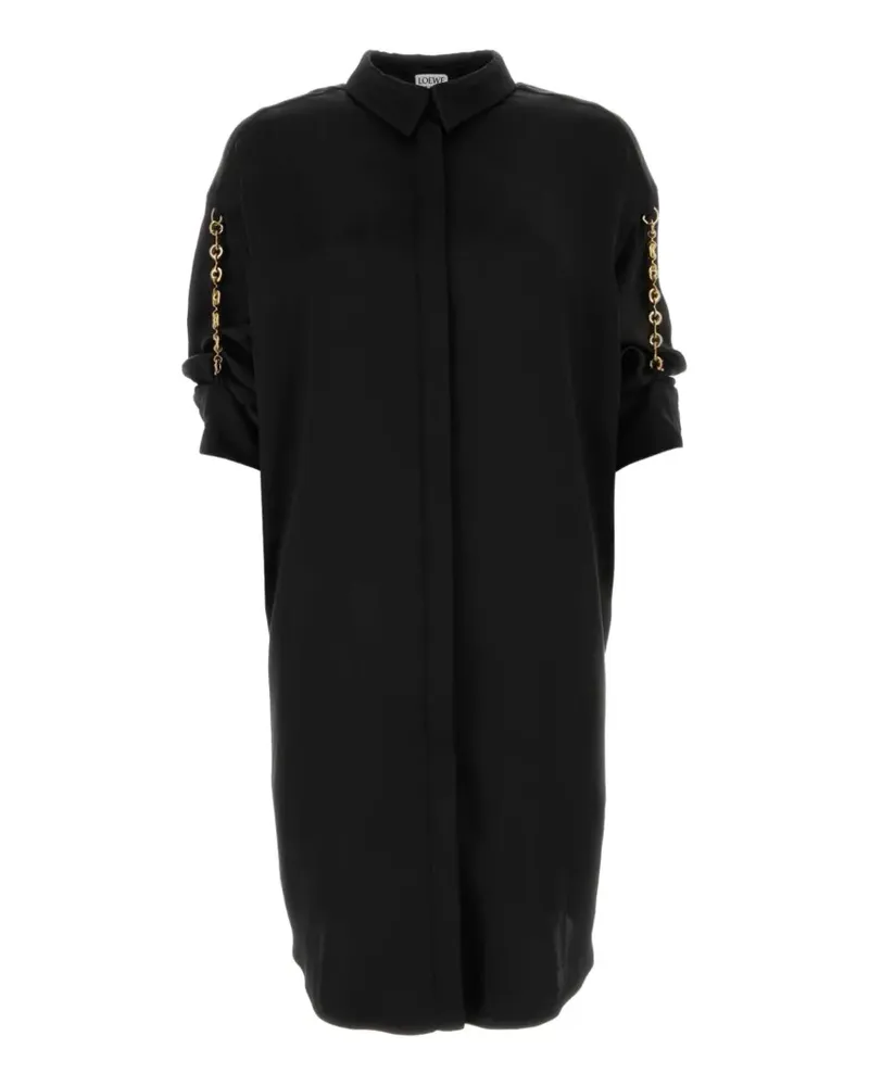 Loewe long-sleeve shirt mini dress - Schwarz Schwarz