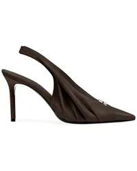 Courrèges Drapierte Slingback-Pumps Braun