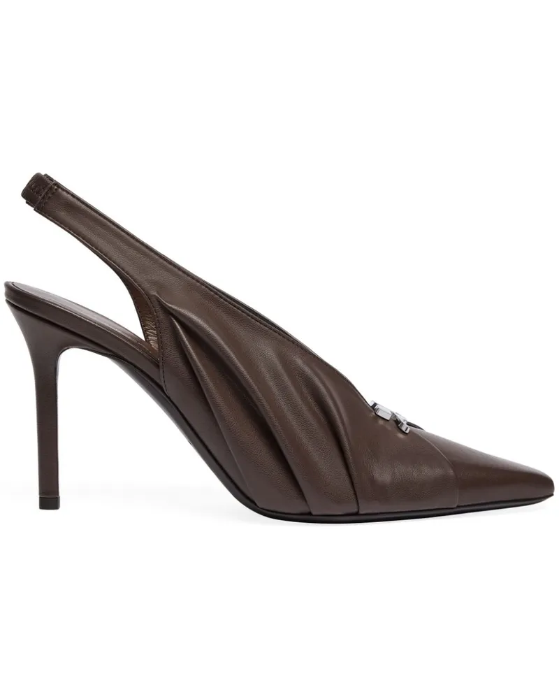 Courrèges Drapierte Slingback-Pumps 90mm - Braun Braun