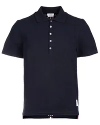 Thom Browne Poloshirt mit dreifarbigen Streifen Blau