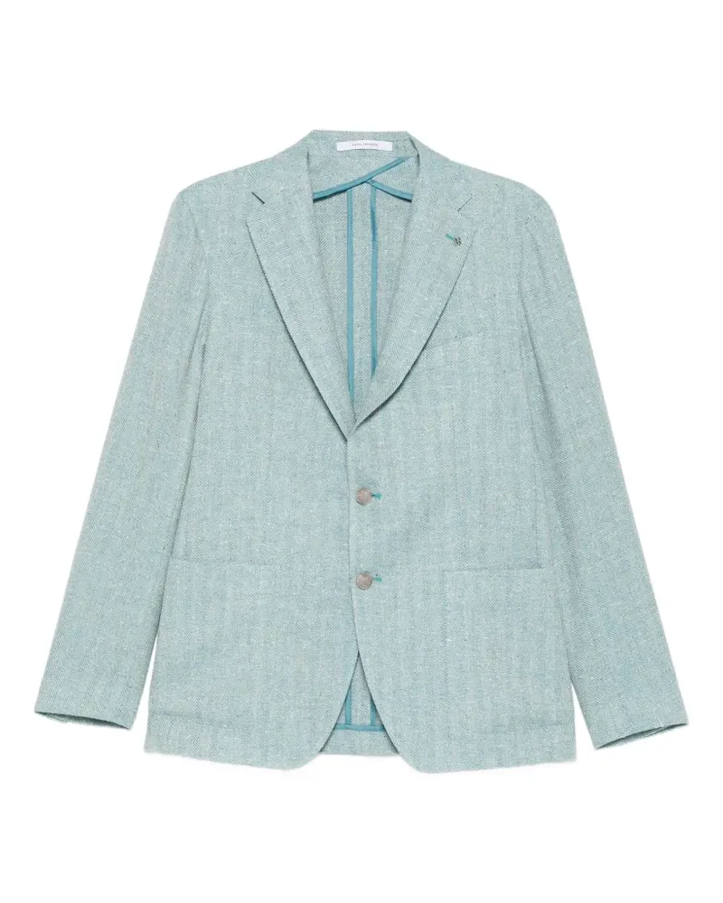 Tagliatore herringbone-pattern blazer - Blau Blau