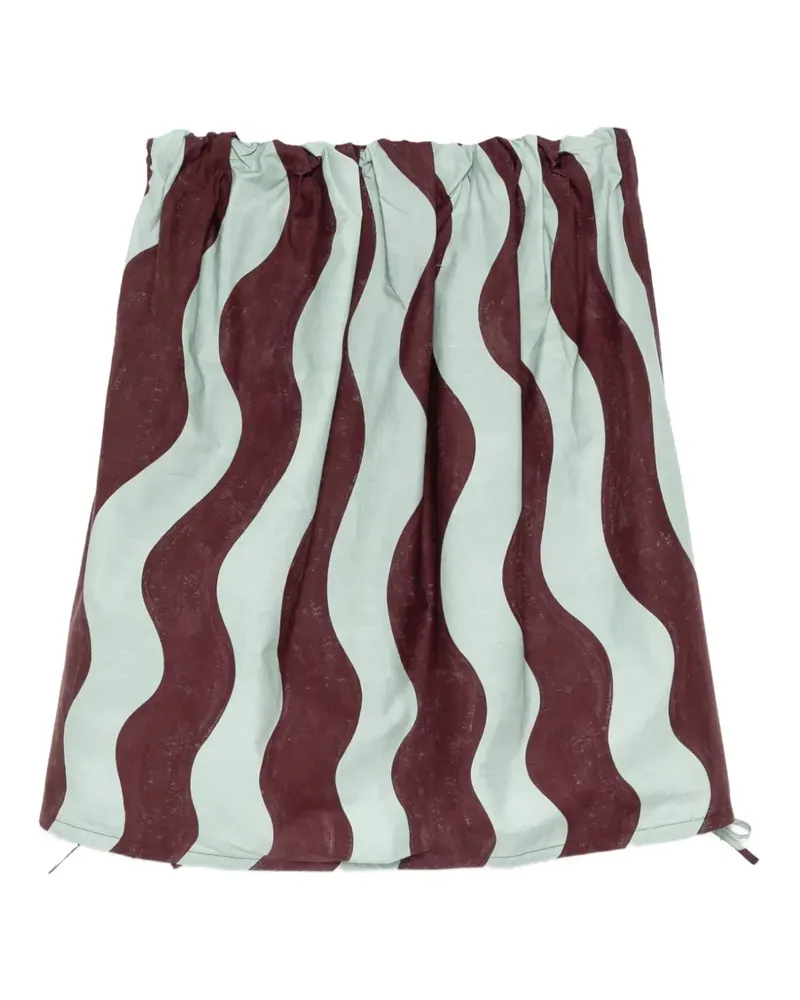 JNBY Schulterfreies Top mit Wellen-Print - Braun Braun