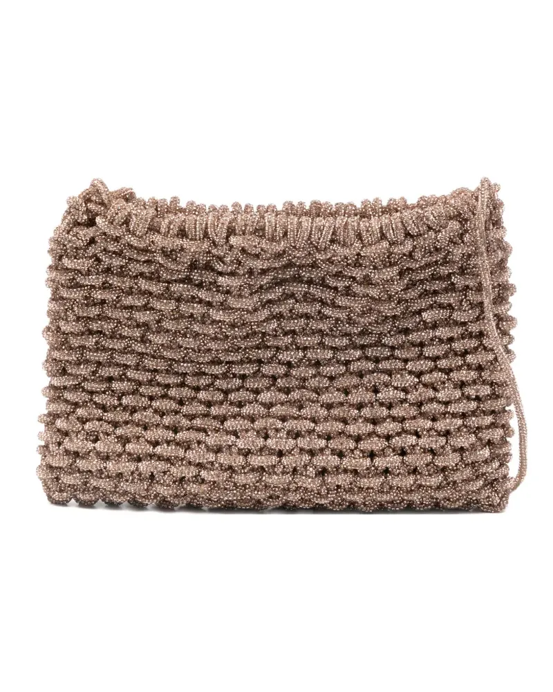 HIBOURAMA medium Penelope crystal-embellishment clutch bag - Rosa Rosa