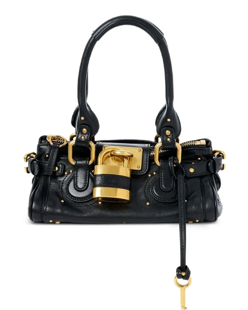 Chloé Paddington Tasche aus gekörntem Leder - Schwarz Schwarz