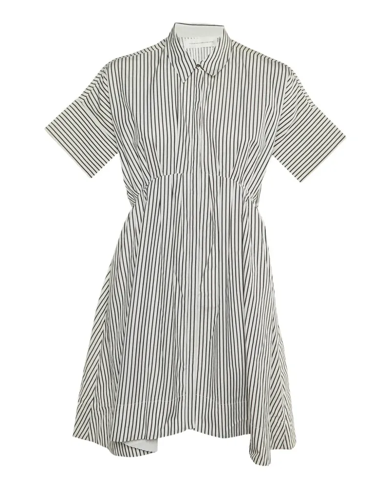Victoria Beckham short-sleeve shirt midi dress - Weiß Weiß