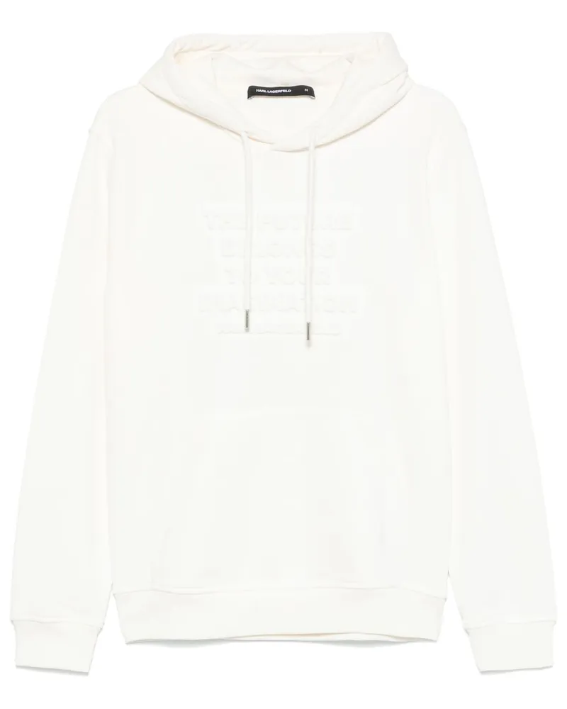 Karl Lagerfeld Hoodie mit Slogan-Prägung - Nude Nude