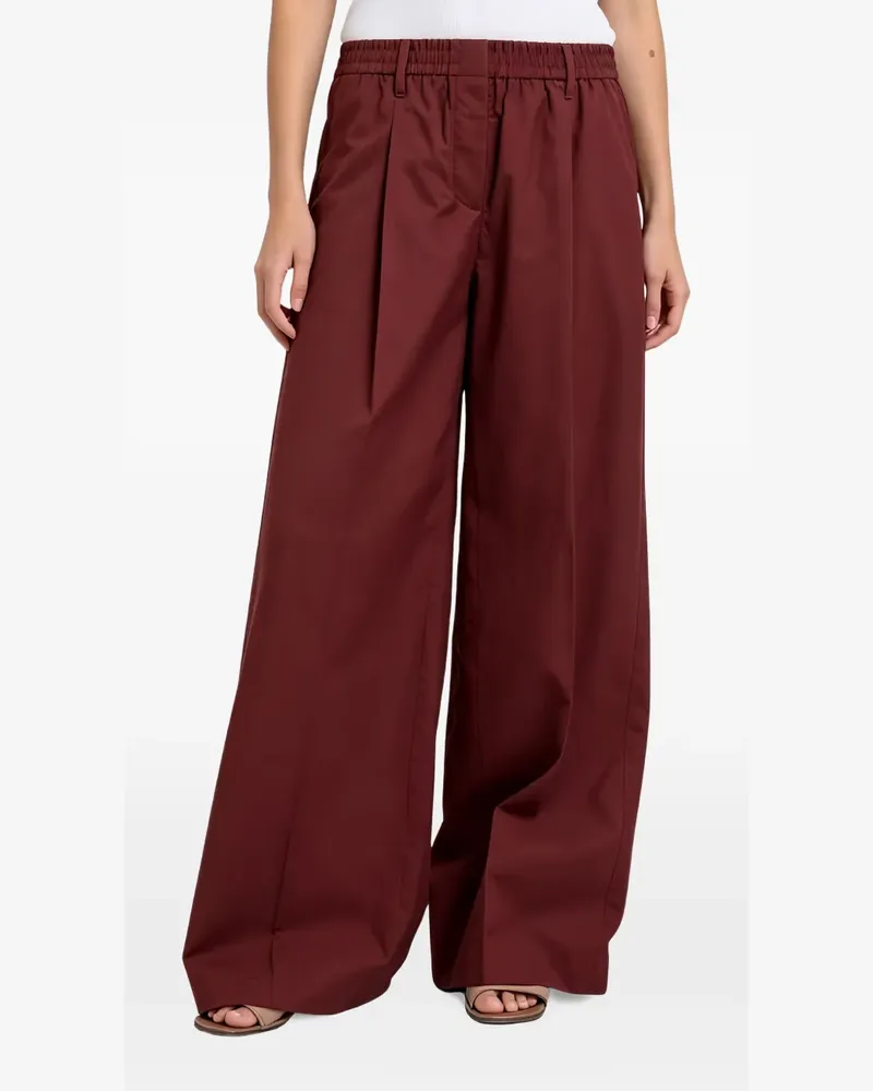 Brunello Cucinelli pleated wide-leg trousers - Rot Rot