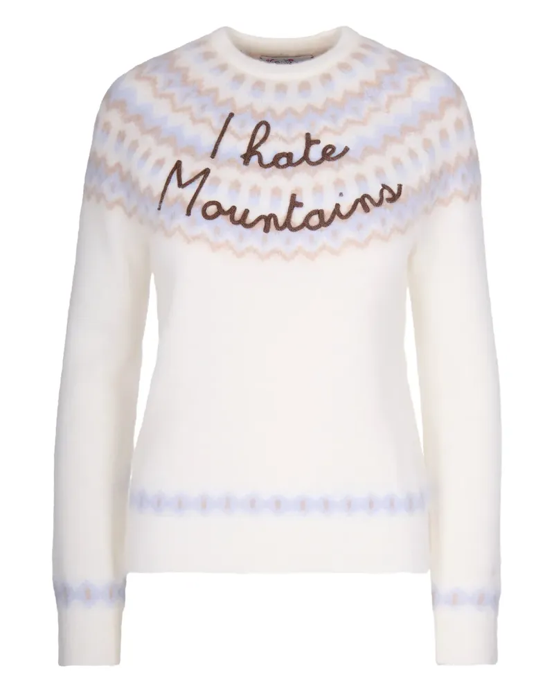 MC2 Saint Barth Gemusterter Pullover - Weiß Weiß