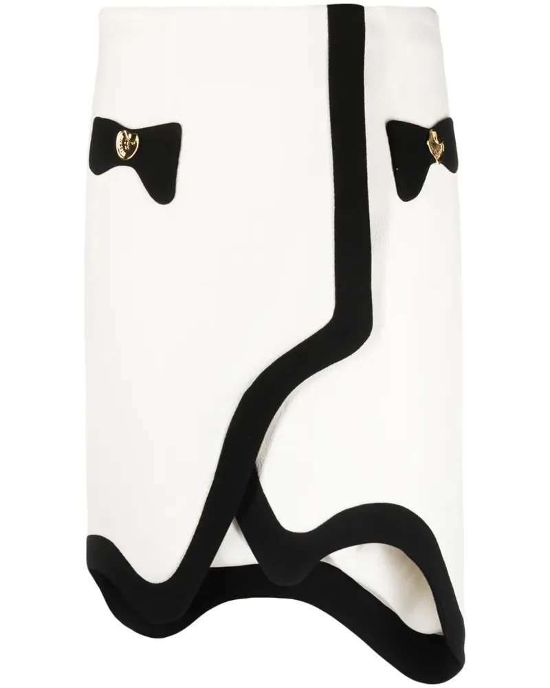 Moschino Asymmetrischer Rock - Weiß Weiß