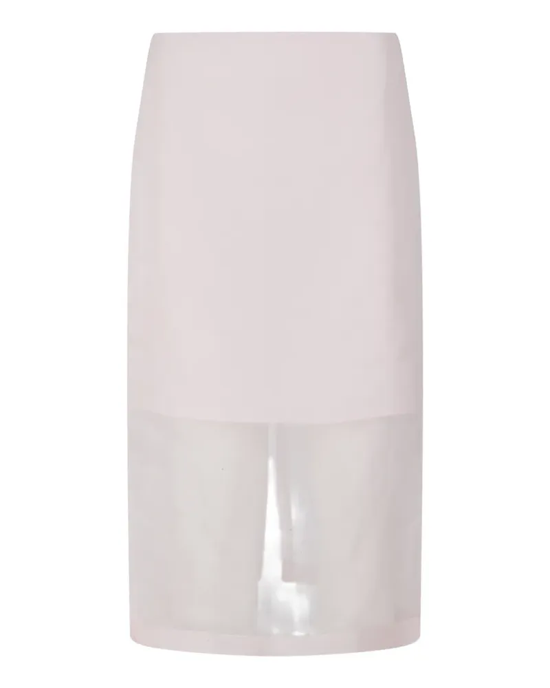 Federica Tosi organza-panel silk midi skirt - Nude Nude