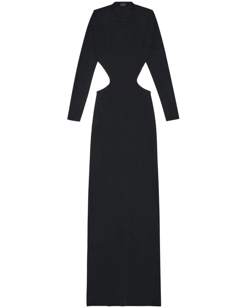 Balenciaga Maxikleid mit Cut-Outs - Schwarz Schwarz