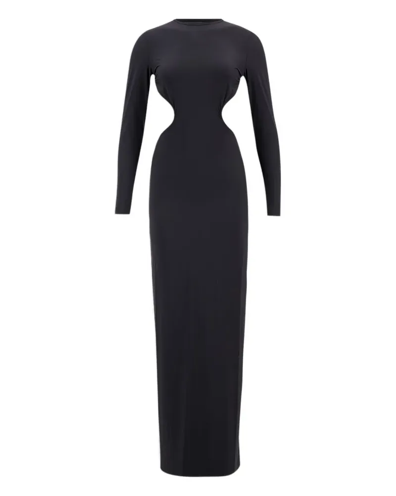 Balenciaga Maxikleid mit Cut-Outs - Schwarz Schwarz
