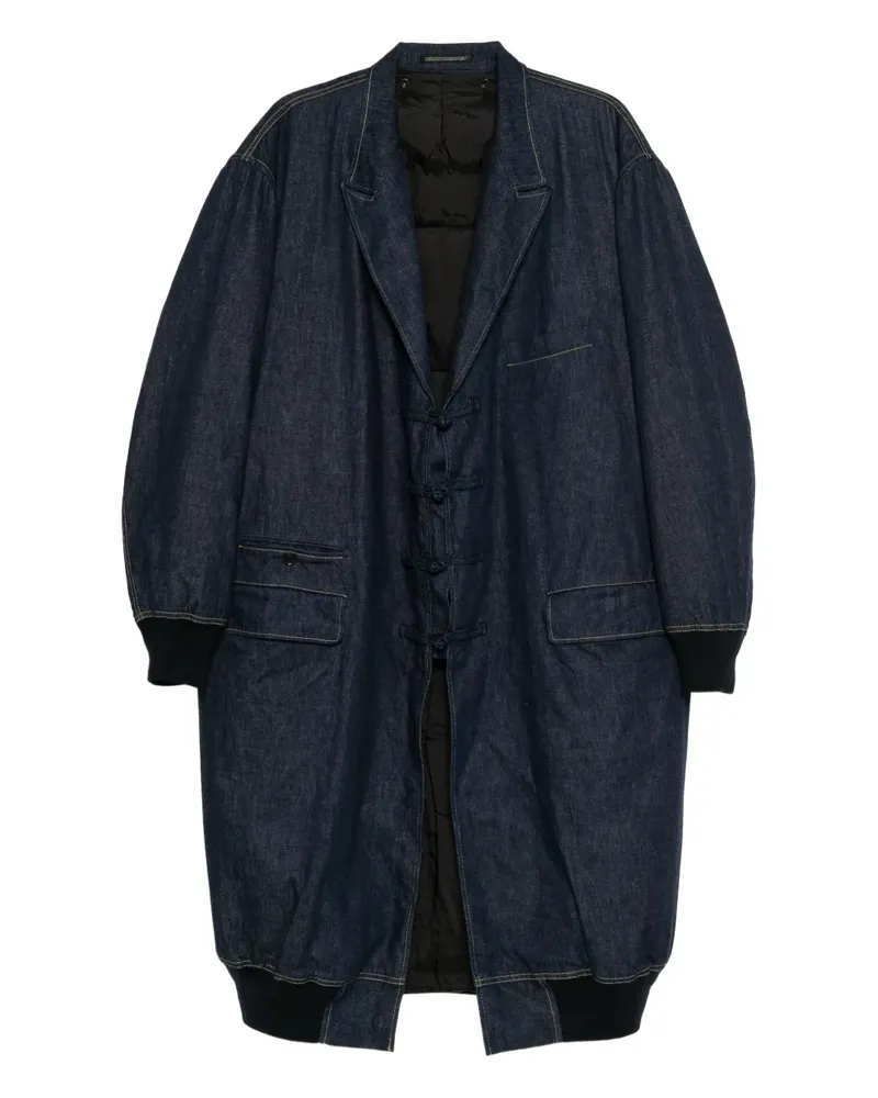 Yohji Yamamoto Ausgeblichener Jeansmantel - Blau Blau