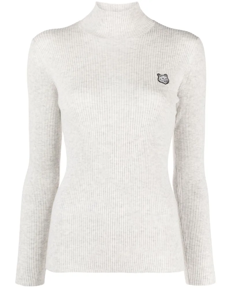 Kitsuné Pullover mit Stehkragen - Grau Grau