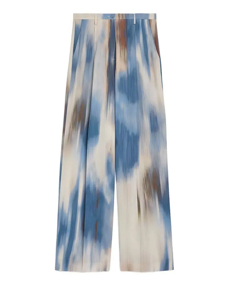 Momoni Aliento Palazzohose mit Print - Blau Blau