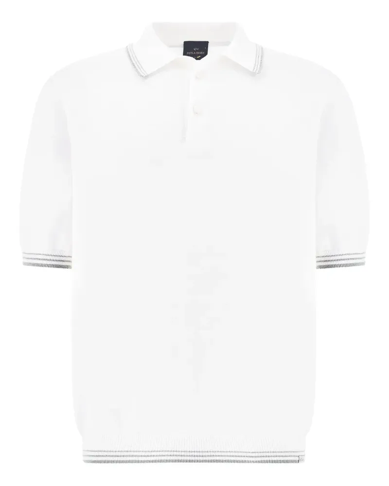 Paul & Shark ribbed-details polo shirt - Weiß Weiß
