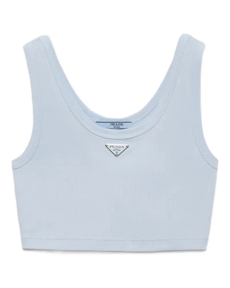 Prada Geripptes Strickoberteil - Blau Blau