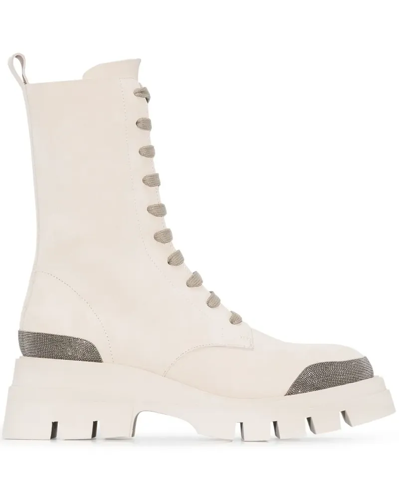 Brunello Cucinelli Stiefel mit Schnürung - Nude Nude