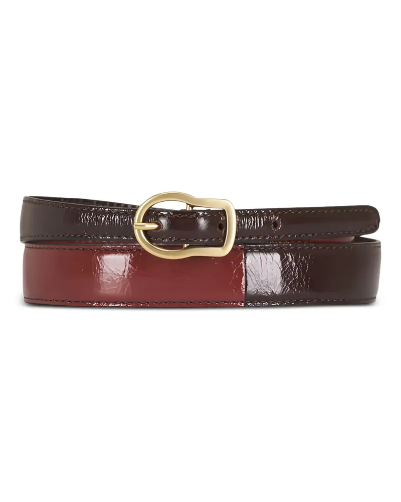 Dorothee Schumacher colour-block leather belt - Braun Braun