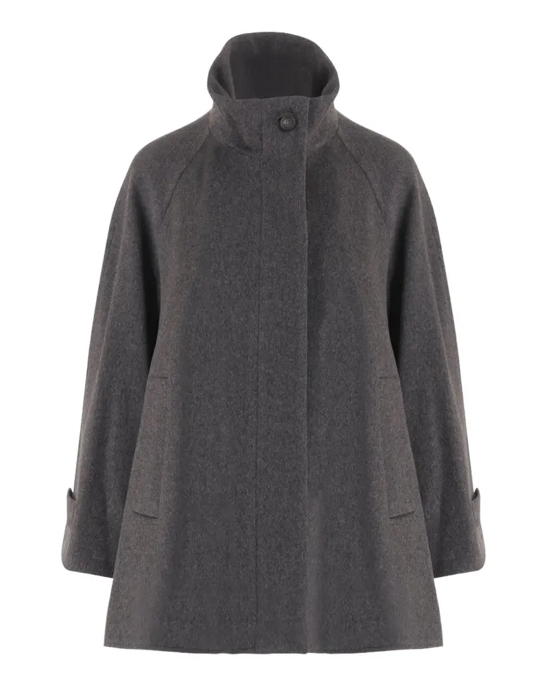 Tagliatore Leila high-neck cape jacket - Grau Grau