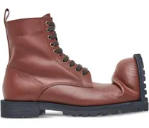 Stiefel mit Oversized-Kappe - Braun