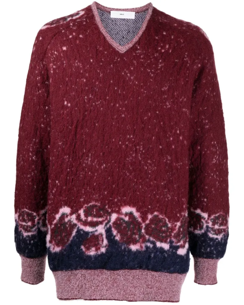 Toga Pullover mit Intarsienmuster - Rot Rot