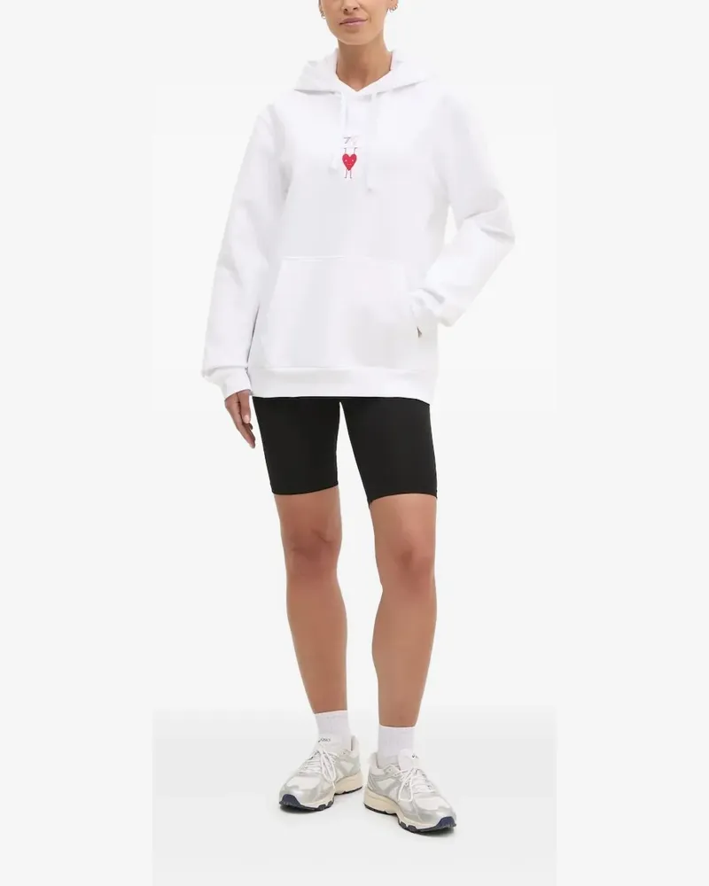 EA7 Hoodie mit aufgestickten Herzen - Weiß Weiß