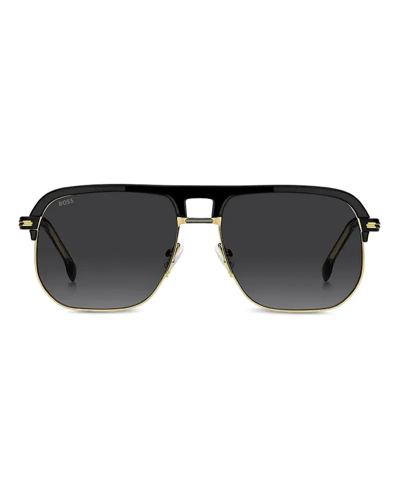HUGO BOSS Sonnenbrille mit Logo - Schwarz Schwarz